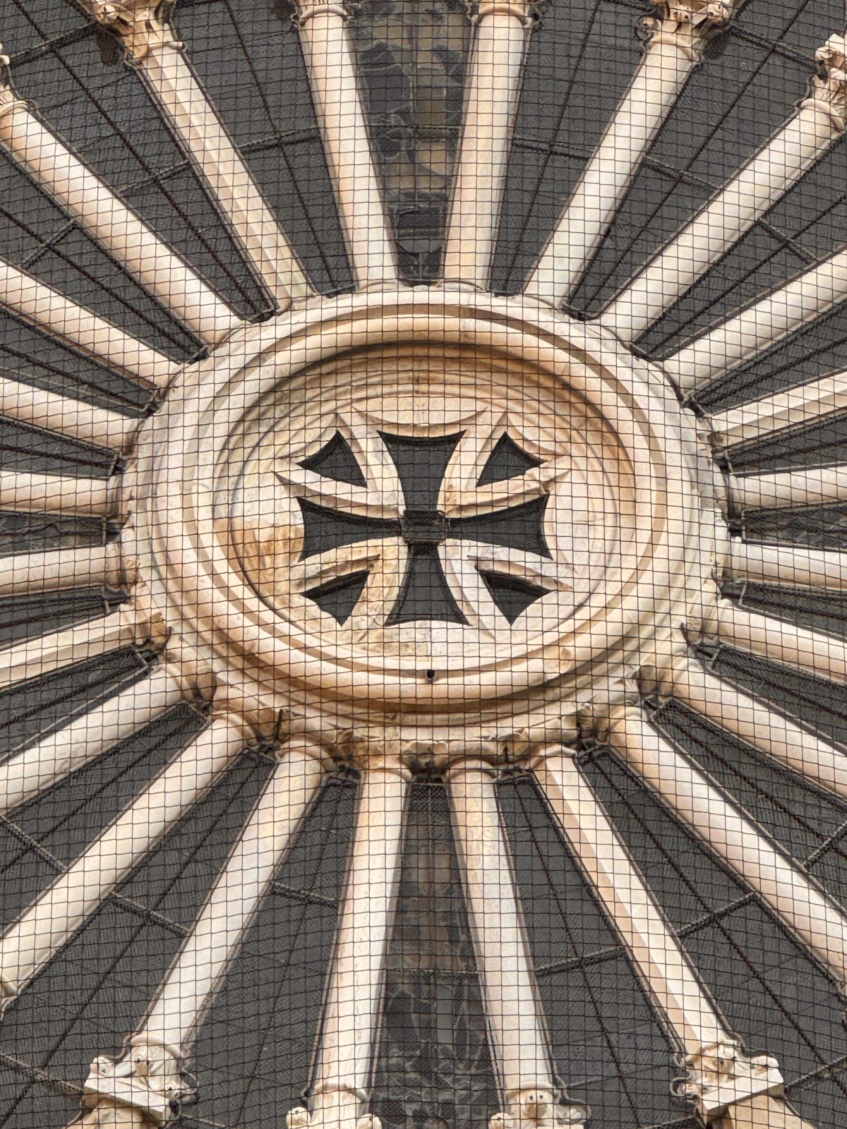 The centre of the rose window, added in the thirteenth century by the Campionese masters