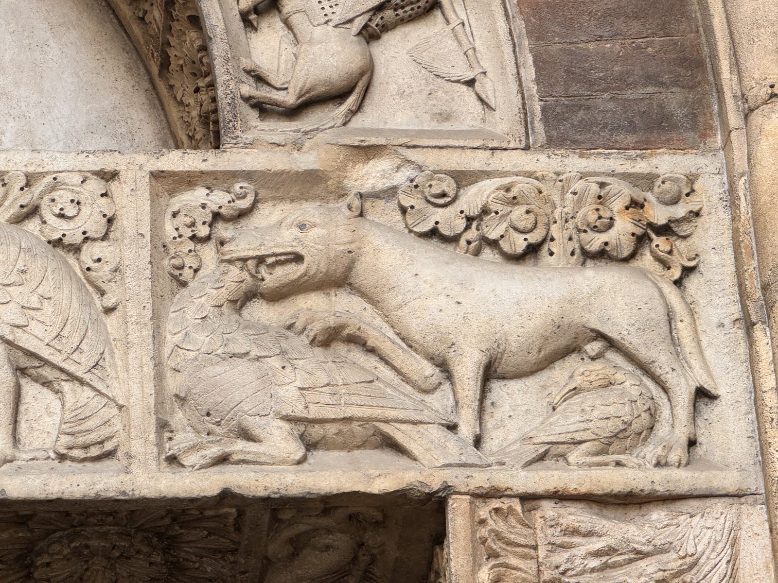 The wolf and the crane, from Aesop’s fables