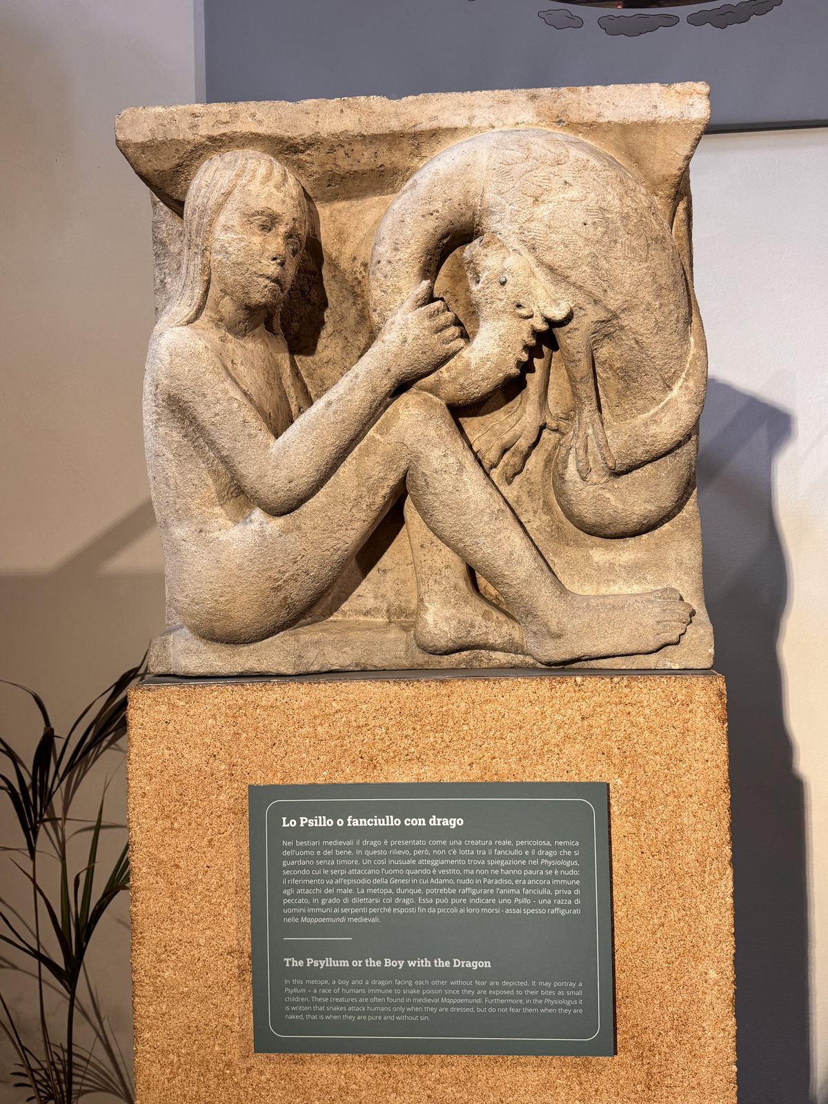 The Psyllus, or boy with the dragon: a child and a dragon face each other without fear